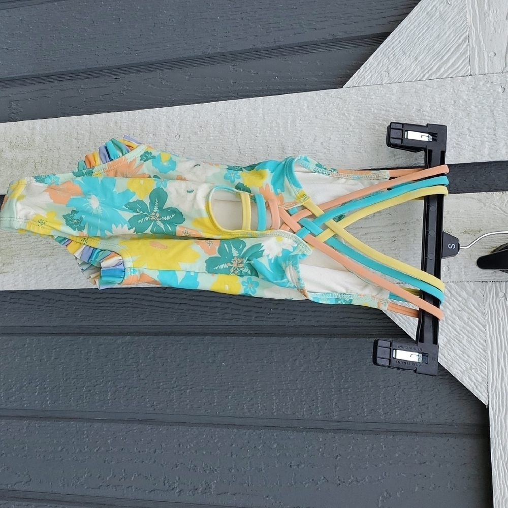 Matilda Jane Floral Multicolor One-Piece Swimsuit - Picture 2 of 6